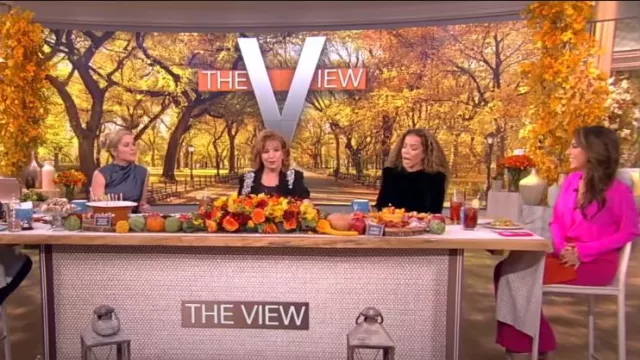 A.L.C. Kinsley Silk Button-Down Top worn by Alyssa Farah as seen in The View on November 25, 2022