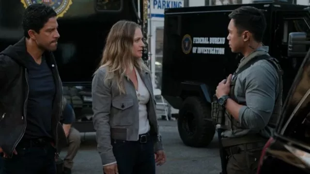 OTD NYC Suede Avi­a­tor Jack­et worn by Jennifer Jareau (A. J. Cook) as seen in Criminal Minds (S16E03)