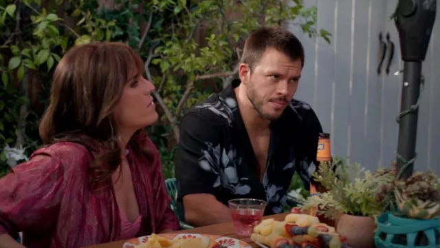 Theory Dark Flower Shirt worn by Connor (Jimmy Tatro) as seen in Home Economics (S03E09)