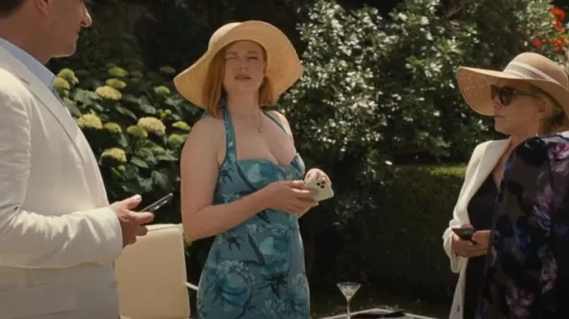 Chiara Boni La Petite Robe Roos Floral Halter Neck Cocktail Dress worn by Shiv Roy (Sarah Snook) as seen in Succession (S03E08)