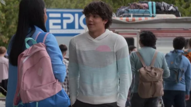 Faherty Sun And Wave Hoodie worn by Noah Baird as seen in The Mighty Ducks: Game Changers (S02E10)