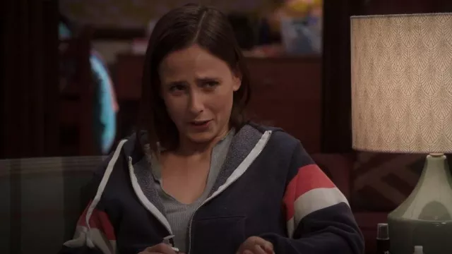 Wildfox Varsity Stripe Hoodie worn by Kimberly Finkle (Pauline Chalamet) as seen in The Sex Lives of College Girls (S02E05)