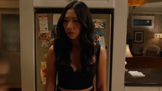 Reiss Marion Cropped Woven Top worn by Nicky Shen (Olivia Liang) as seen in Kung Fu (S02E08)