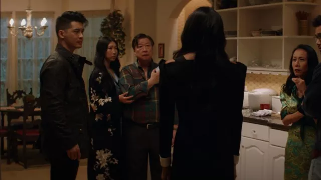 Zara Woman’s Contrast Embroidered Kimono worn by Althea Shen (Shannon Dang) as seen in Kung Fu (S03E08)