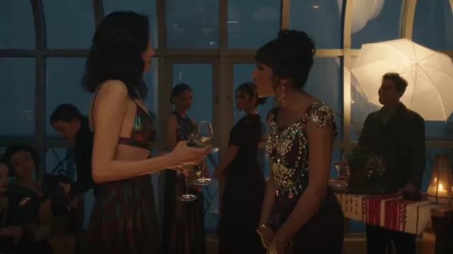 Retrofete Jett Dress worn by Luna La (Zión Moreno) as seen in Gossip Girl (S02E02)