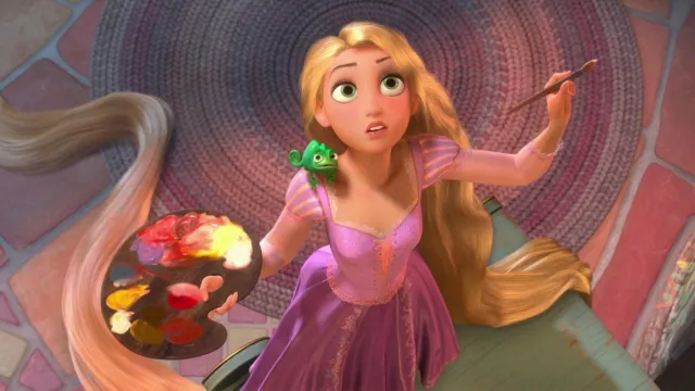 The purple coat worn by Rapunzel (Mandy Moore) in the movie Rapunzel