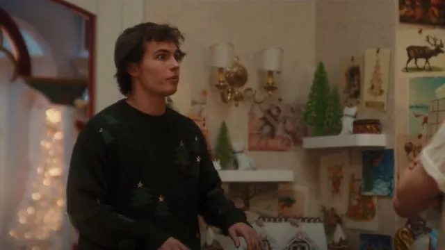 Pull de Noël côtelé tricoté porté par Cal (Austin Kane) vu dans The Santa Clauses (S01E03)