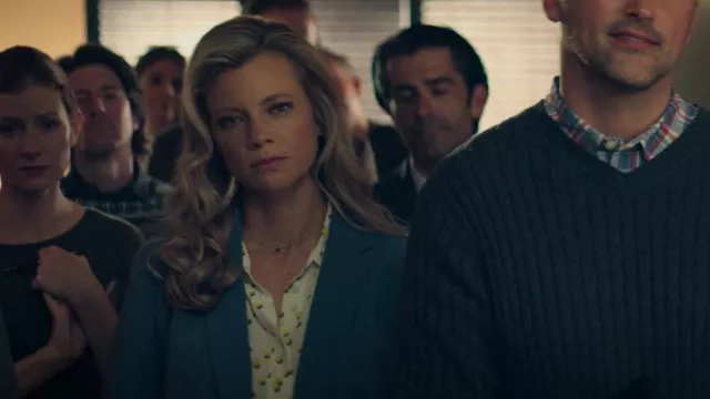 Equipment Tennis Ball Printed Blouse worn by Barbara Whitmore (Amy Smart) as seen in DC's Stargirl (S01E03)