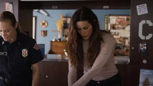 Wilfred Only Turtleneck Ribbed worn by Dr. Carina DeLuca (Stefania Spampinato) as seen in Station 19 (S05E08)