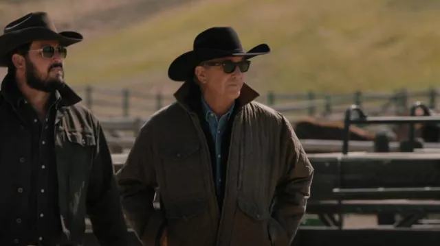 Schaefer Outfitter Blacktail RangeWax Quilted Jacket worn by John Dutton (Kevin Costner) as seen in Yellowstone (S05E05)