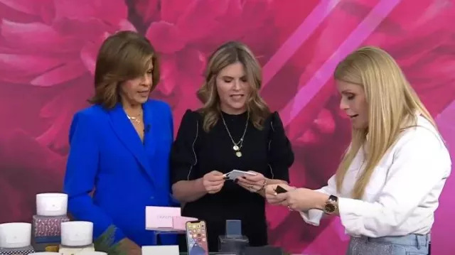 Lela Rose Metal Bead-Embellished Midi-Dress worn by Jenna Bush Hager as seen in Today with Hoda & Jenna on December 1, 2022
