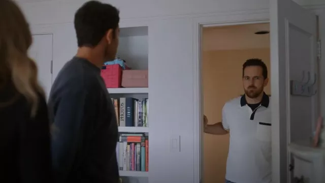 New Look Smart Pique Polo With Contrast Collar worn by Sean (Jason McKinnon) as seen in Firefly Lane (S02E03)