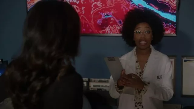 Rails Rebel Leopard Silk Blouse worn by Kasie Hines (Diona Reasonover) as seen in NCIS (S20E09)