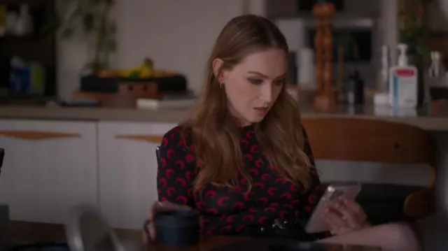 Marine Serre Jersey Top worn by Tess Van De Berg (Jamie Clayton) as seen in The L Word: Generation Q (S03E04)