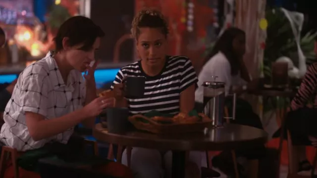 R13 Striped Boxy Tee worn by Sophie Suarez (Rosanny Zayas) as seen in The L Word: Generation Q (S03E04)