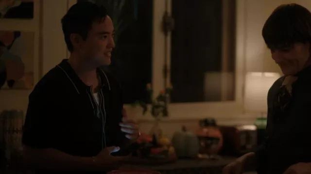 NN07 Nolan Polo Shirt Navy Blue worn by Micah Lee (Leo Sheng) as seen in The L Word: Generation Q (S03E04)