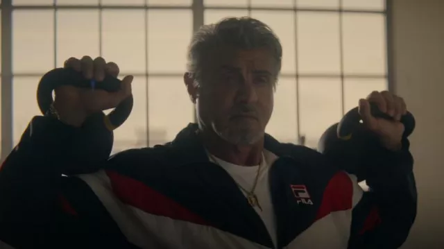 Vintage Fila Tracksuit worn by Dwight 'The General' Manfredi (Sylvester Stallone) as seen in Tulsa King (S01E04)