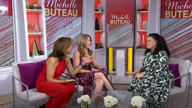 Tanya Taylor Thea Floral-Print Midi Dress worn by Michelle Buteau as seen in Today  with Hoda & Jenna on December 9, 2022