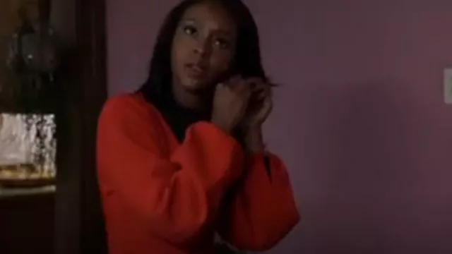 Cinq à Sept Dan­i­ca Dress worn by Karen Mott (Ebony Obsidian) as seen in Tyler Perry's Sistas (S02E09)