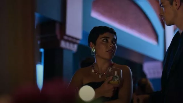 Maje Roxanne Dress worn by Ari Blanco (Carla Díaz) as seen in Elite (S06E05)