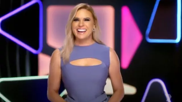 Dion Lee Double Hosiery Cut-Out Tank Top worn by Sonia Kruger as seen in Big Brother Australia (S14E25)
