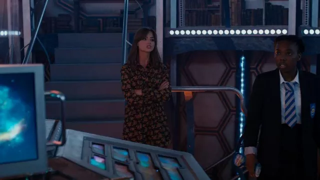 Asos Shirt Dress worn by Clara (Jenna Coleman) as seen in Doctor Who (S08E07)
