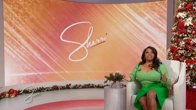 Sergio Hudson Leather Waist Belt worn by Sherri Shepherd as seen in Sherri on December 8, 2022