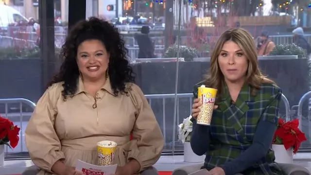 We Wore What Rib-Sleeve Belted Blazer worn by Jenna Bush Hager as seen in Today with Hoda & Jenna on December 13, 2022