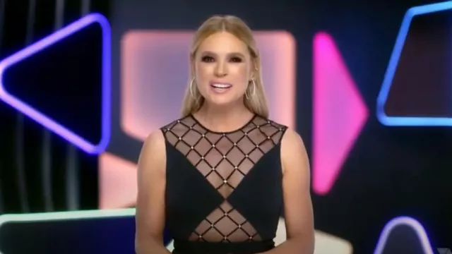David Koma Mesh Jumpsuit worn by Sonia Kruger as seen in Big Brother Australia (S14E30)
