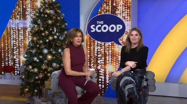 Sea Alani Patchwork-Print Skirt worn by Jenna Bush Hager as seen in Today  with Hoda & Jenna on December 15, 2022