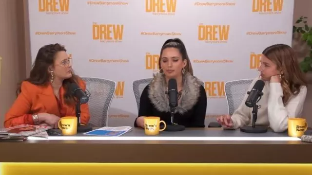 Another Tomorrow Bow Blouse worn by Drew Barrymore as seen in The Drew Barrymore Show on  December 6, 2022
