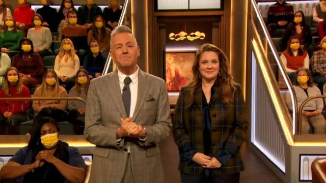 Max Mara Silk Blouse worn by Drew Barrymore as seen in The Drew Barrymore Show on  December 6, 2022