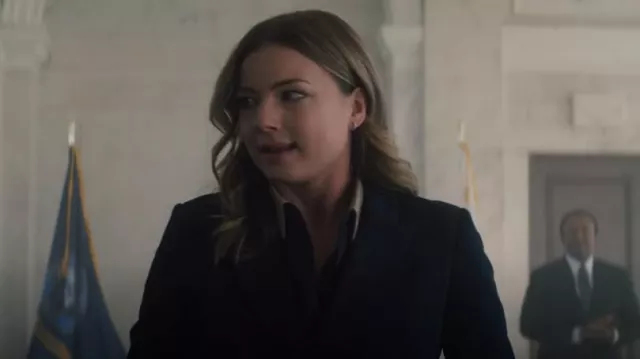 L'Agence Mia Blouse worn by Sharon Carter (Emily VanCamp) as seen in The Falcon and the Winter Soldier (S01E06)