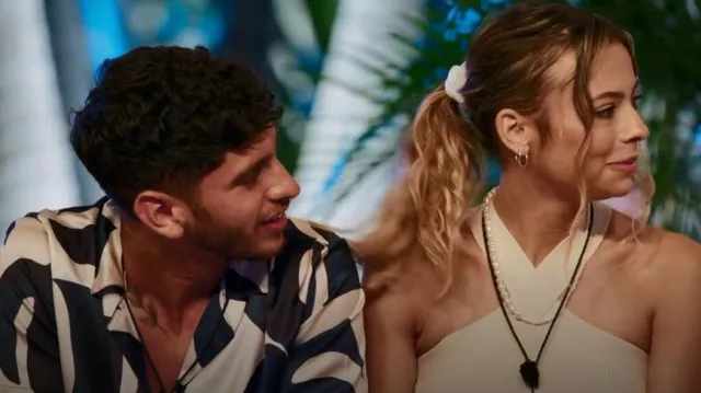 Babaton Sculpt Criss Cross Tank worn by Kayla Richart as seen in Too Hot to Handle (S04E03)