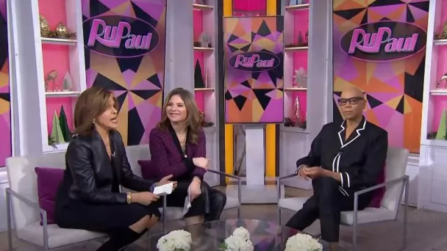 Paco Rabanne Stripe Cardigan worn by Jenna Bush Hager as seen in Today with Hoda & Jenna on December 16, 2022