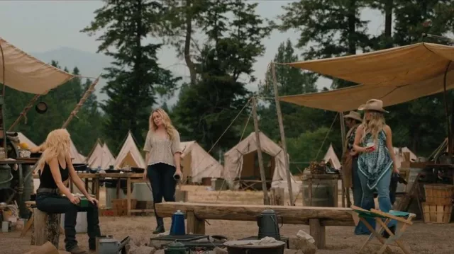 Free People We The Free Flare Float On Pant worn by Teeter (Jennifer Landon) as seen in Yellowstone (S05E07)