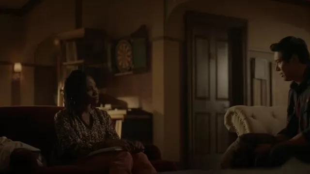 Scotch & Soda Printed Recycled Polyester Top worn by Cleo Sowande (Omono Okojie) as seen in Legacies (S04E16)