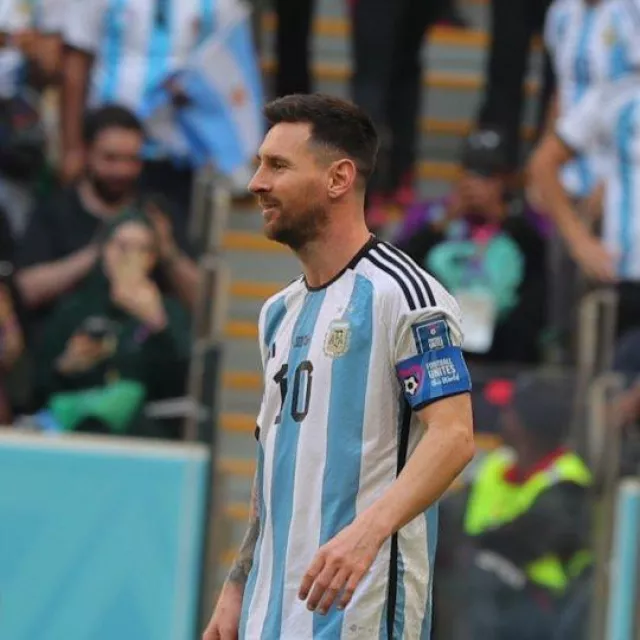 Adidas #10 Argentina 2022 World Cup Jersey worn by Lionel Messi on the Instagram account of @afaseleccion