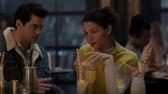 Anthropologie the Cashmere Collection Poncho Sweater worn by Hannah Copeland (Fivel Stewart) as seen in The Recruit (S01E06)