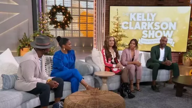 Valentino Garavani Crepe Polka Dot Runway Wool-Blend Dress worn by Melissa De Sousa as seen in The Kelly Clarkson Show on December 6, 2022