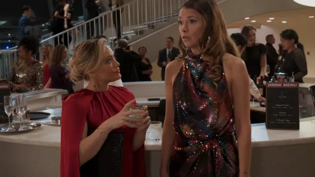 The Attico Kaya Dress worn by Liza Miller (Sutton Foster) as seen in Younger (S07E06)