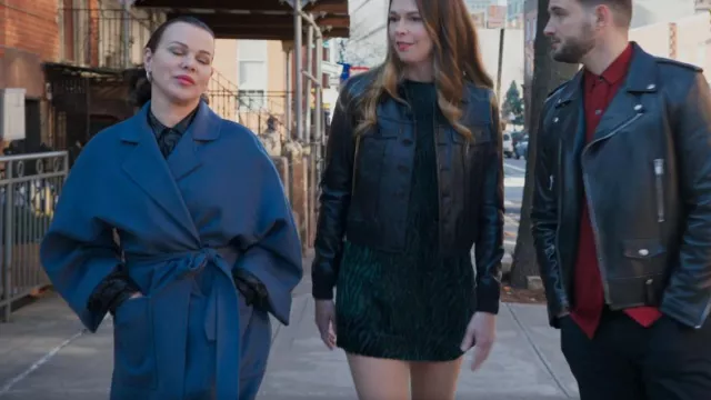 Loewe Belted Wrap Coat worn by Maggie Amato (Debi Mazar) as seen in Younger (S07E08)