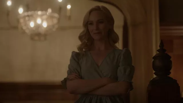 Polo Ralph Lauren Cotton Chambray Wrap Top worn by Caroline Forbes (Candice King) as seen in Legacies (S04E20)
