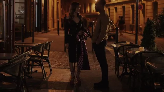 Christian Louboutin Yazelaceup Pumps worn by Emily Cooper (Lily Collins) as seen in Emily in Paris (S03E03)