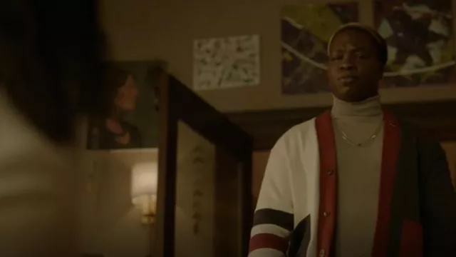 Topman Color Block Cardigan worn by Kaleb Hawkins (Chris De'Sean Lee) as seen in Legacies (S04E18)