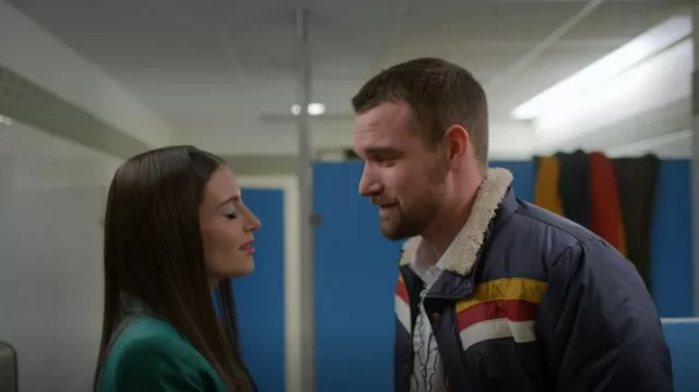 Madcap England Edge Retro 70S Padded Jack­et worn by Josh (Theo Stockman) as seen in Bonding (S02E01)
