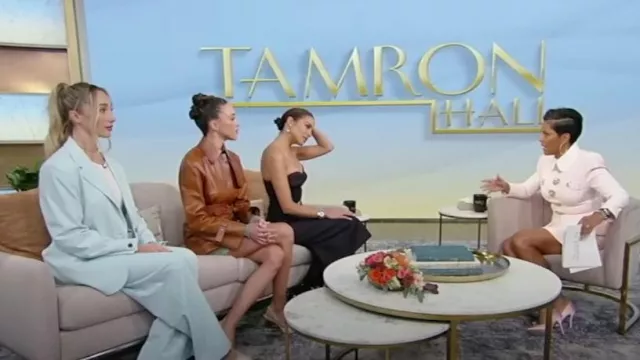 Samsoe Samsoe Kai Trousers worn by  Aurora Culpo  as seen in Tamron Hall Show on November 14, 2022