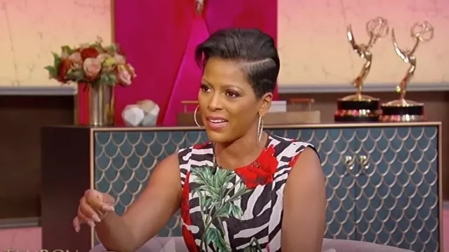 Dolce & Gabbana Poppy and Zebra Print Minidress worn by Tamron Hall as seen in Tamron Hall  Show on November 21, 2022