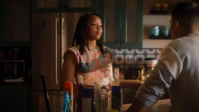 AFRM Billie Side Ruched Crop Tank worn by Jazz Forster (Chloe Bailey) as seen in grown-ish (S04E07)