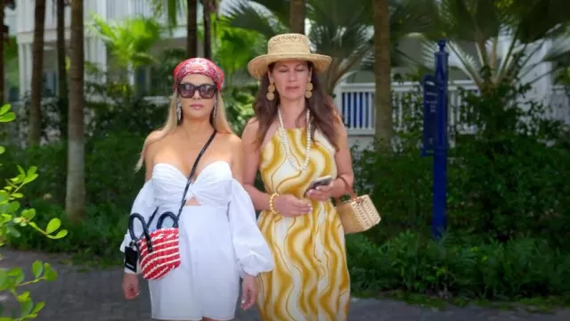 Faithfull The Brand La Piedra Maxi Dress worn by Julia Lemigova as seen in The Real Housewives of Miami (S05E06)